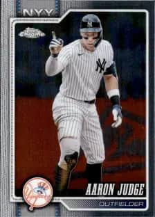 Aaron Judge Topps Chrome card in example Yankees team lot