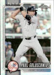 Paul Goldschmidt Topps Chrome card in example Yankees team lot