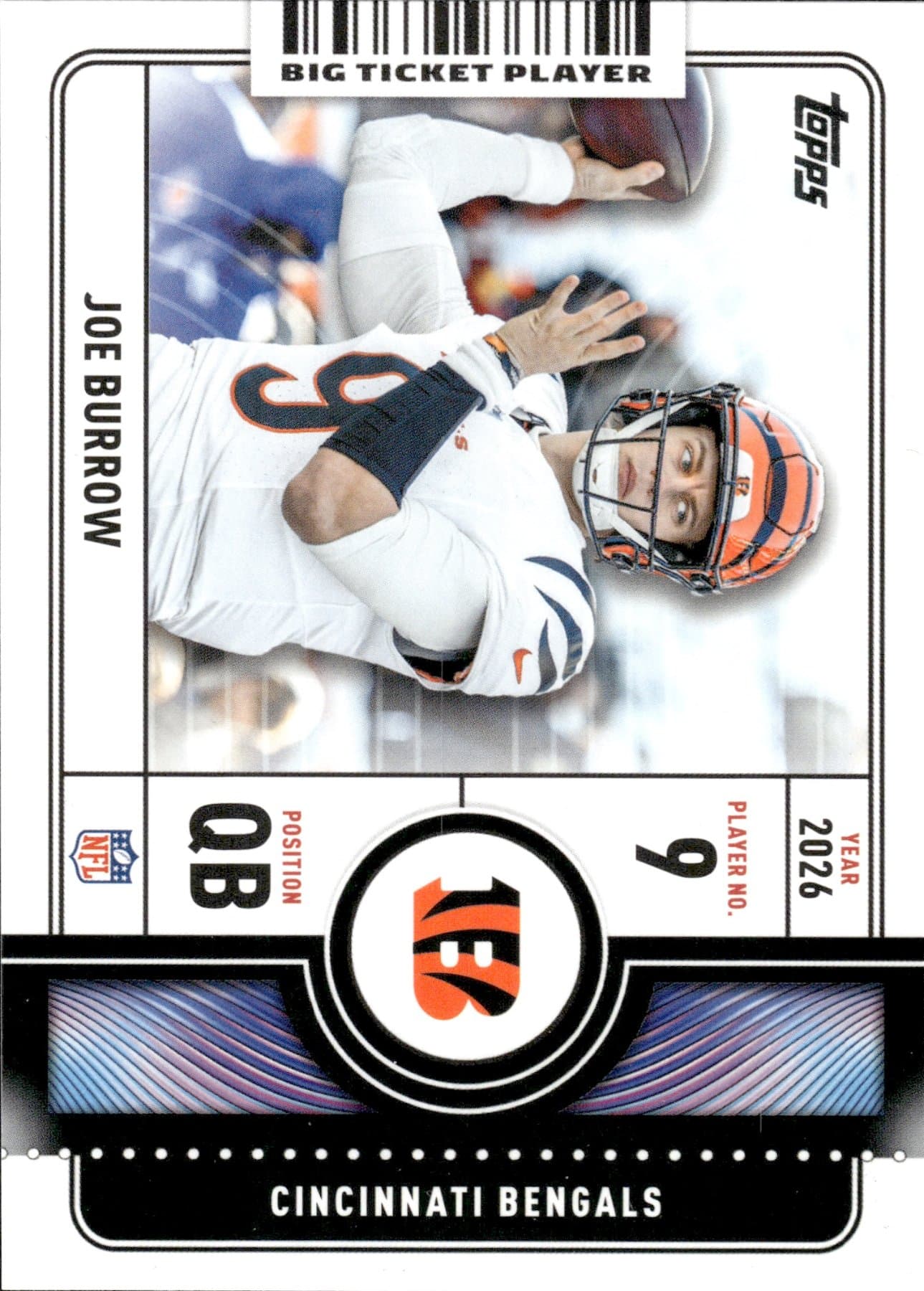 Joe Burrow Topps · Big Ticket card scanned with MyCardFlow