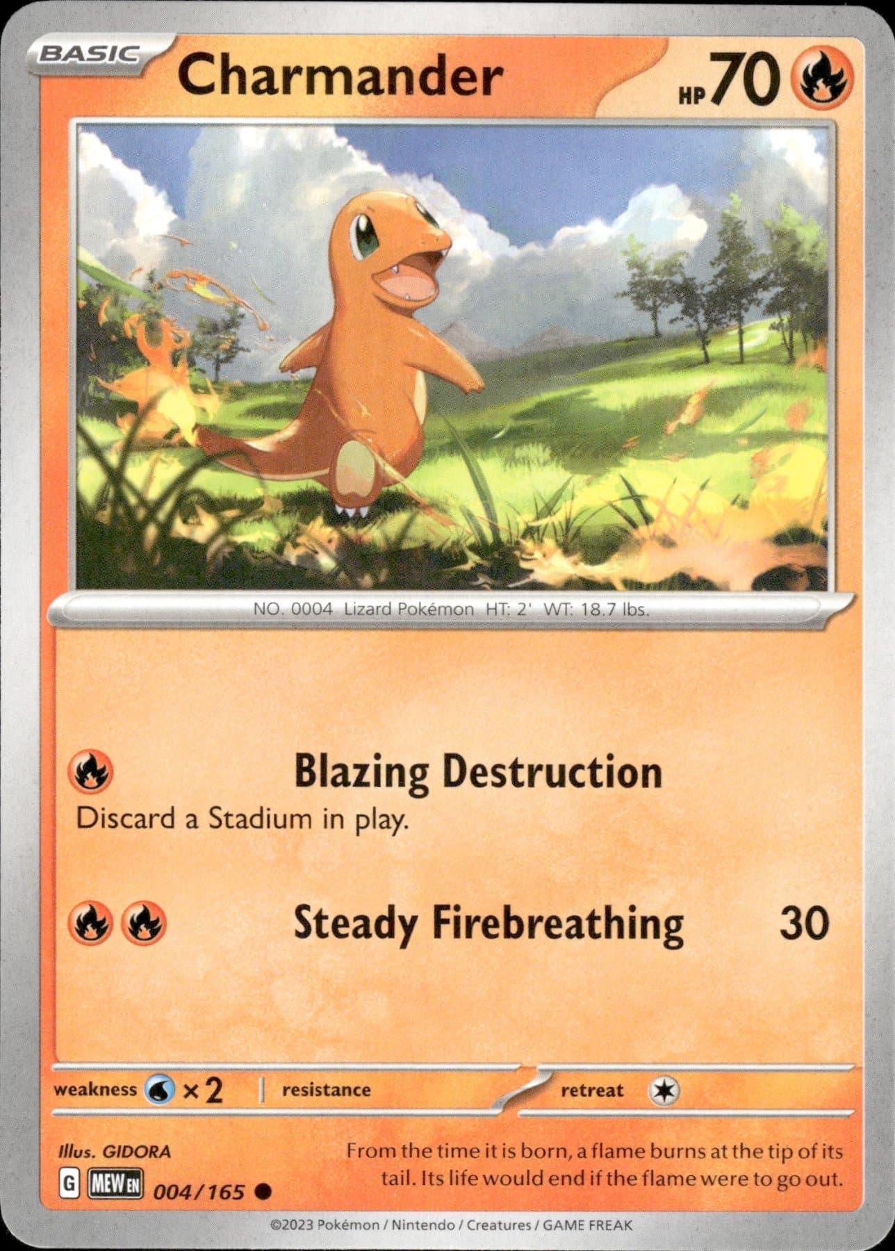 Charmander Scarlet & Violet: 151 · Base card scanned with MyCardFlow