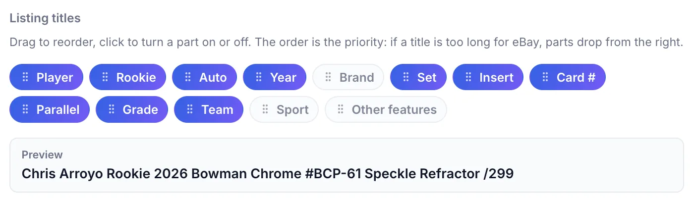 eBay Optimized Titles
